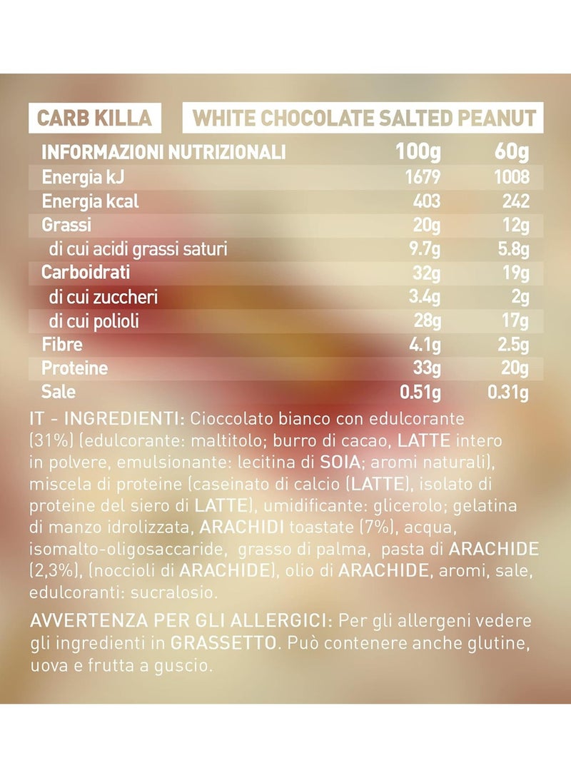 High Protein Bar White Chocolate Salted Peanut Flavor Pack of 12