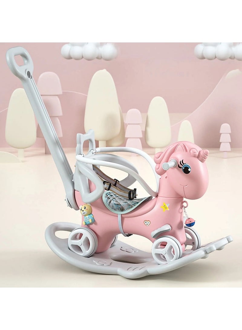 Horse Children's Rocking Horse Rocking Horse Baby Luge 2-in-1 Year Old Birthday Gift Toy Drop-Resistant Small Rocking Horse