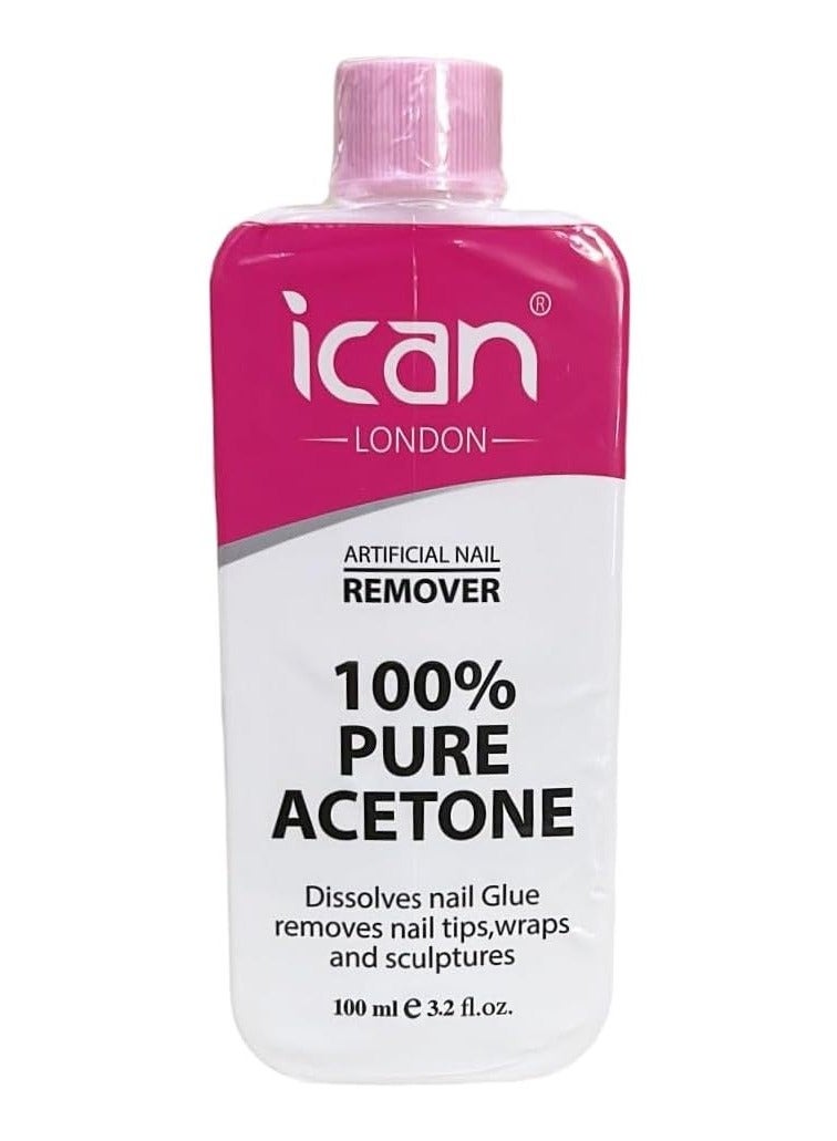 100 Pure Acetone Nail Polish Remover UV GEL Soak Off 100ML