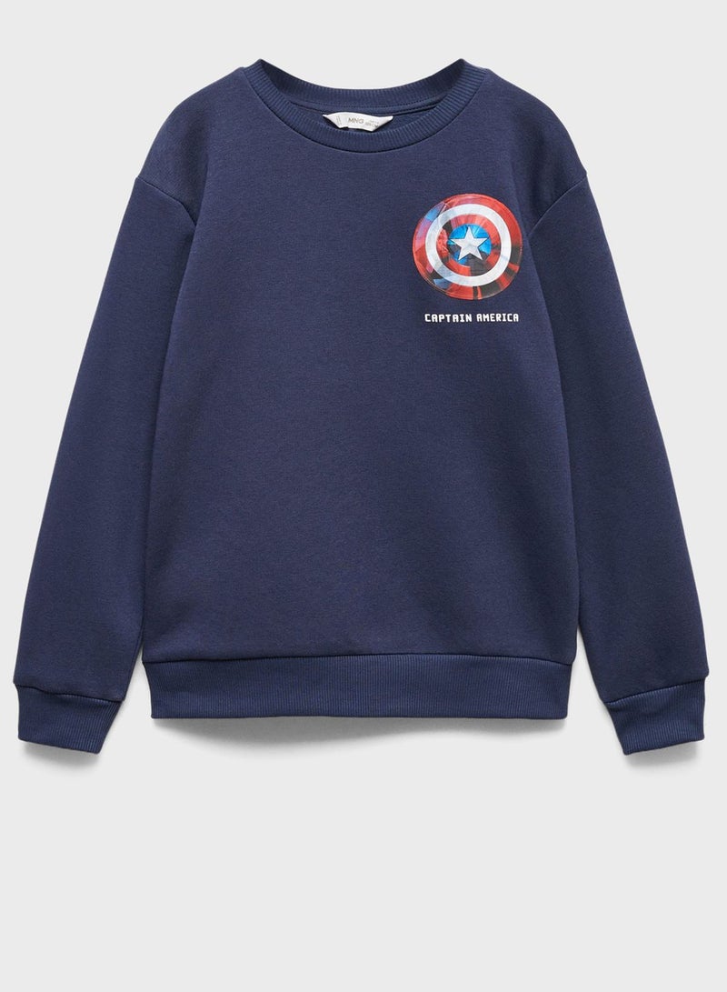 Kids Captain America Sweatshirt