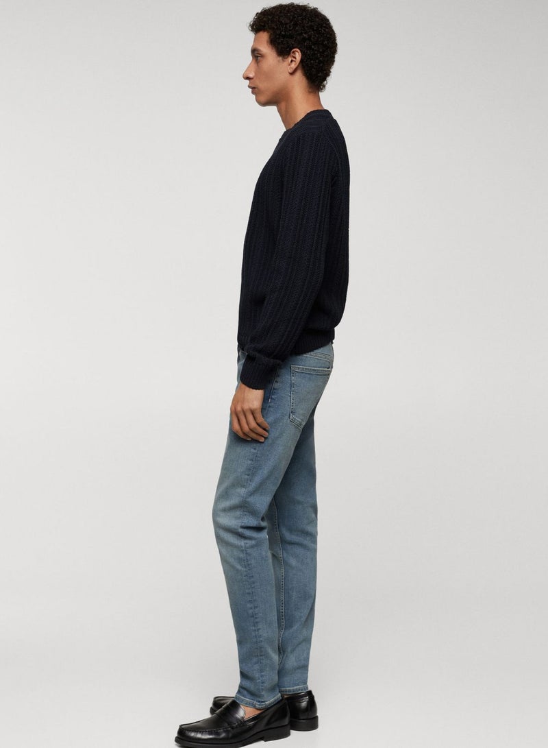 Skinny Fit Mid Wash Jeans