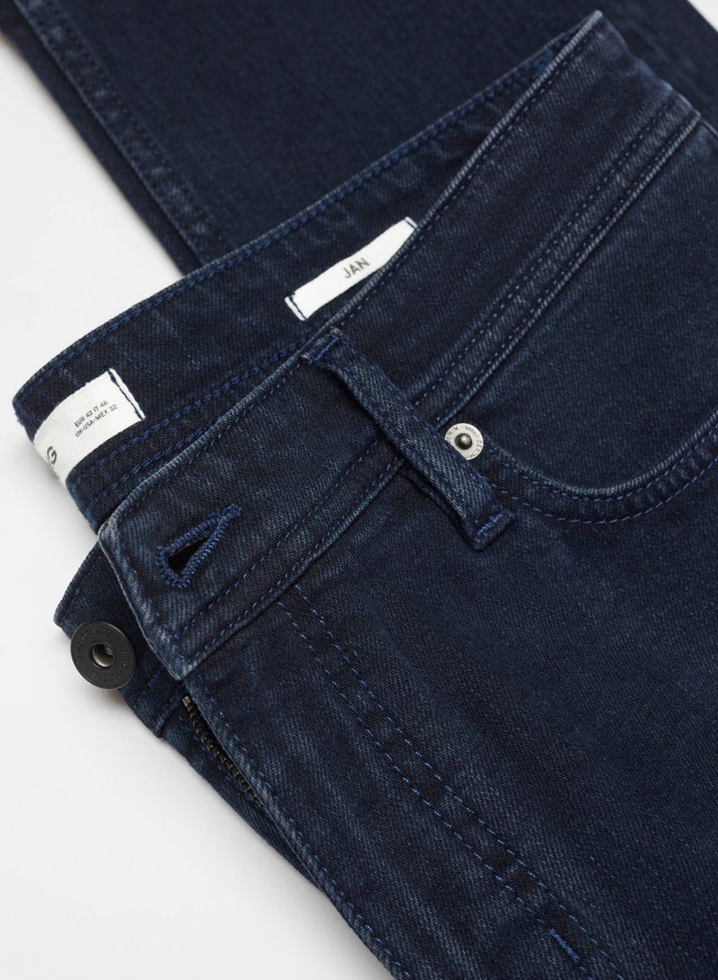 Slim Fit Rinse Wash Jeans