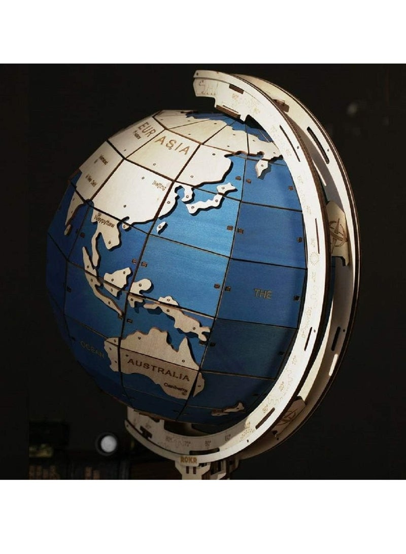 ROKR The Globe ST002,3D Wooden Puzzles for Adults/Teens, Creative Home Decor, Unique Gift for Craft Hobby Adults/Teens