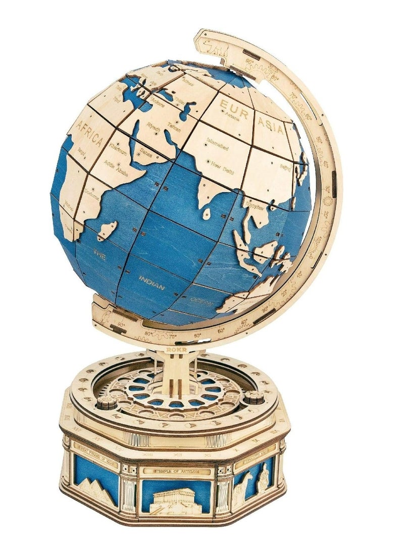 ROKR The Globe ST002,3D Wooden Puzzles for Adults/Teens, Creative Home Decor, Unique Gift for Craft Hobby Adults/Teens