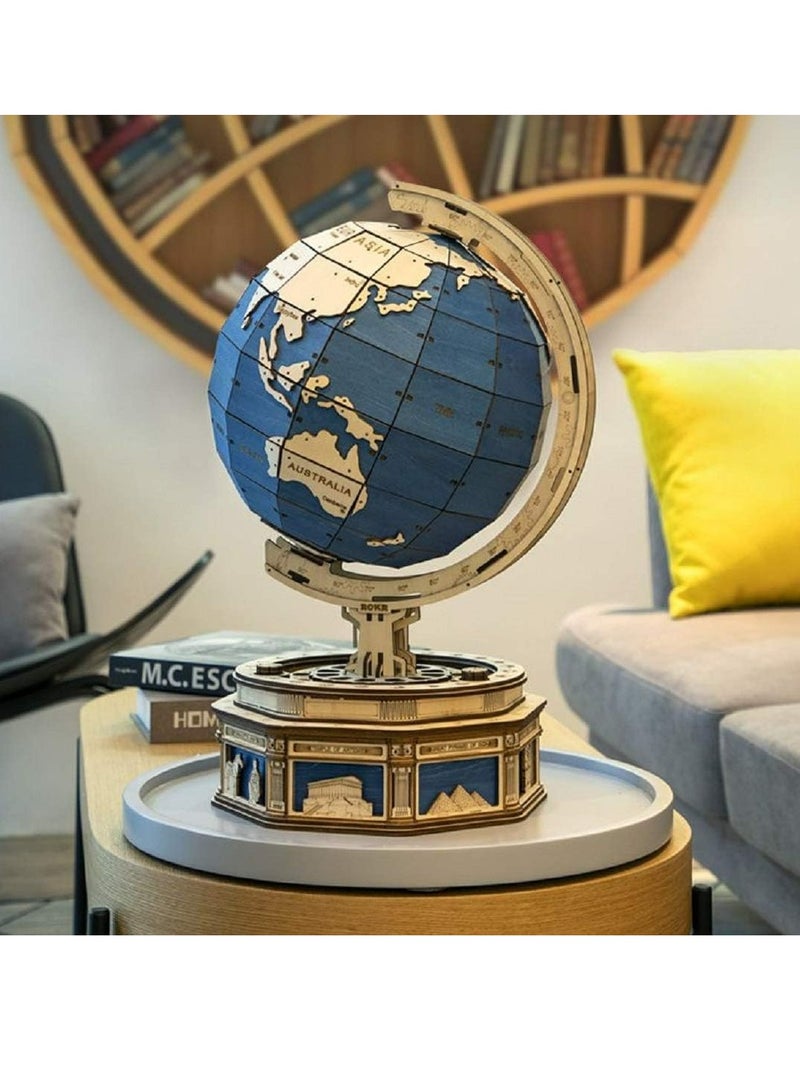 ROKR The Globe ST002,3D Wooden Puzzles for Adults/Teens, Creative Home Decor, Unique Gift for Craft Hobby Adults/Teens