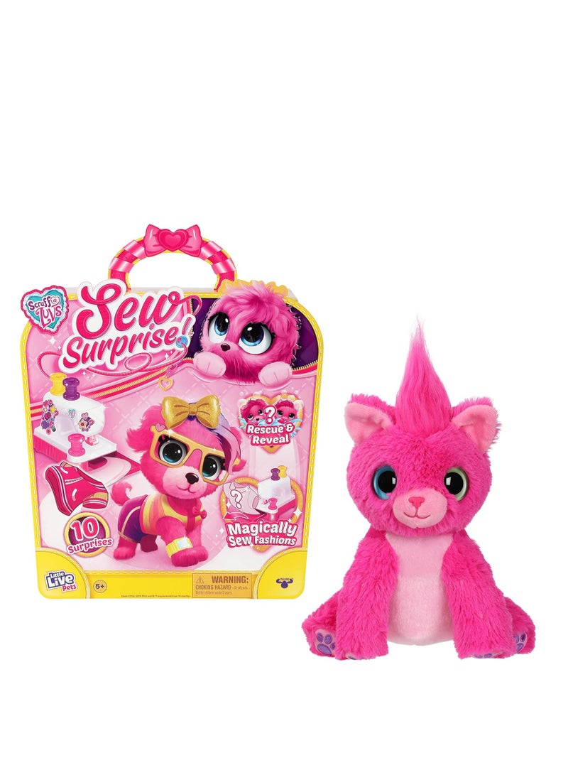 Scruff-a-Luvs Sew Surprise: Pink. Rescue, Reveal & Groom A Mystery Puppy Or Kitten. Reveal Outfits to Dress Your Pet with The Magic...