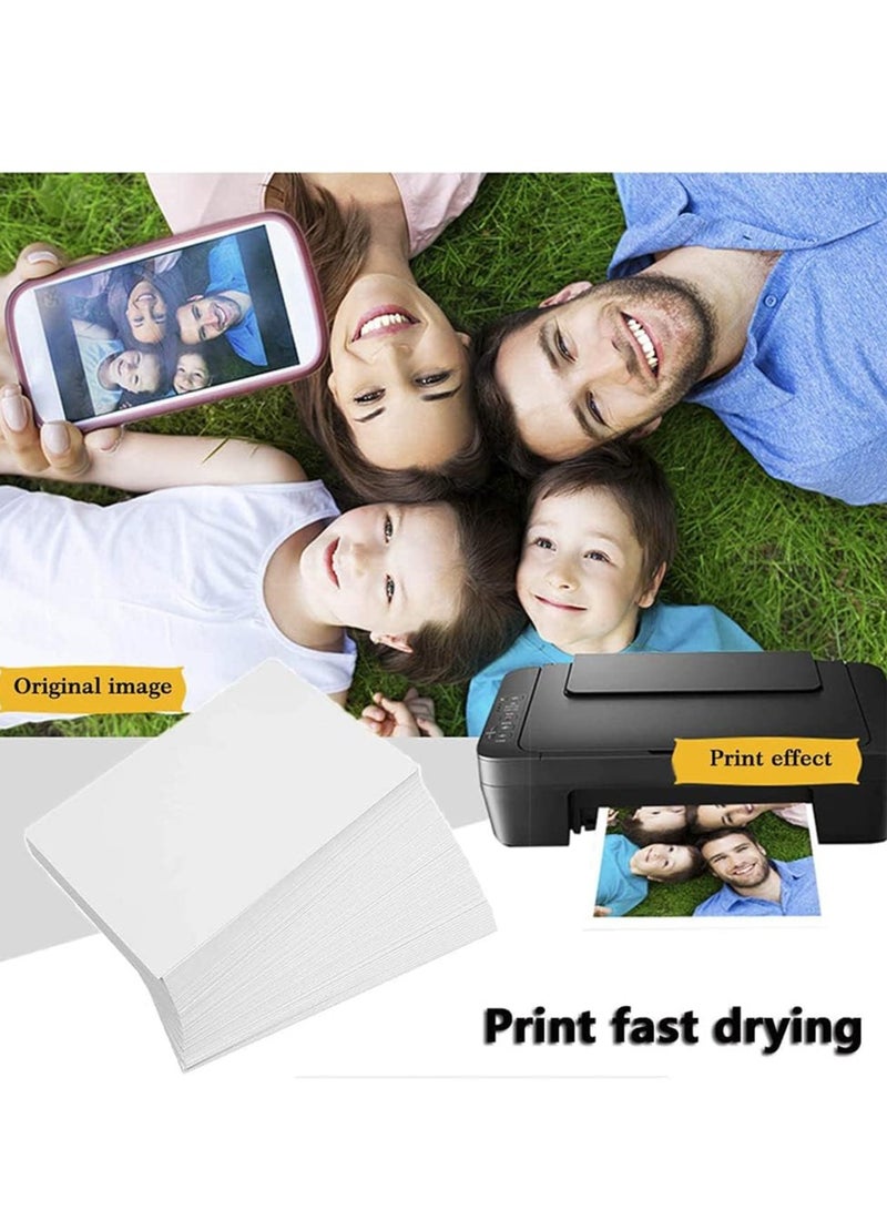 200 Sheets 4x 6inch 4R High Glossy Photo Paper Waterproof Professional photographic Paper Works with Inkjet Printers 230gsm