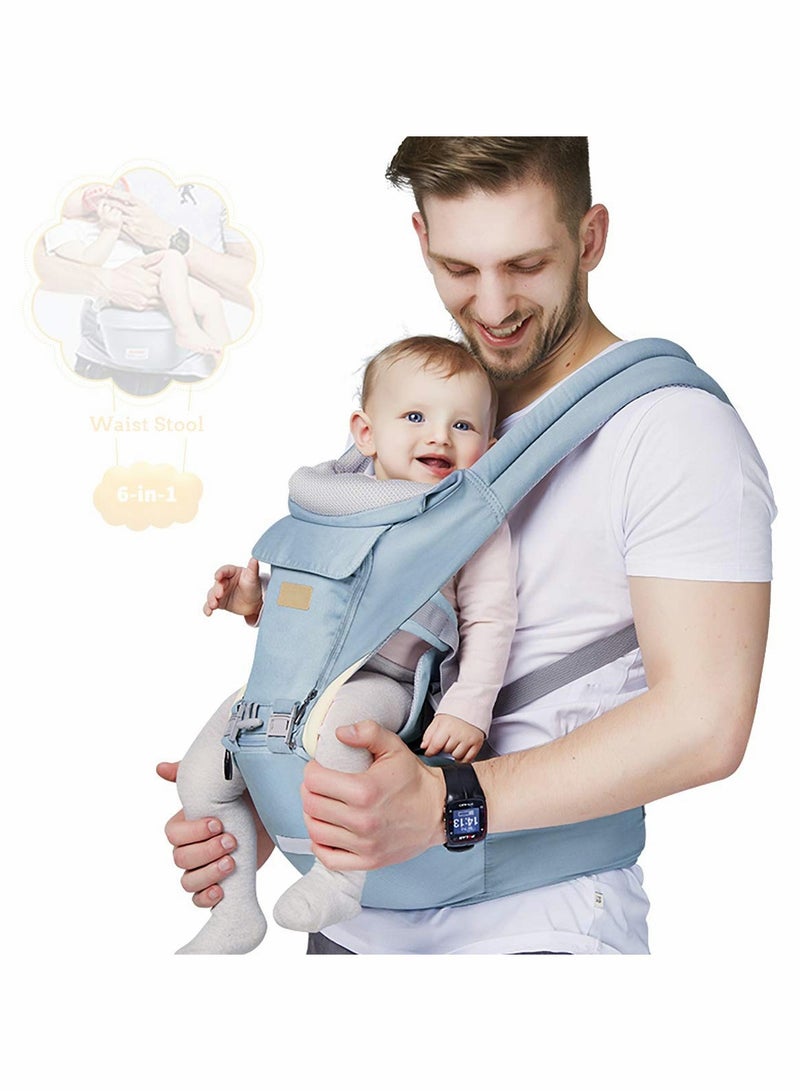 Baby Carrier 6-in-1 Baby Carrier with Waist Stool
