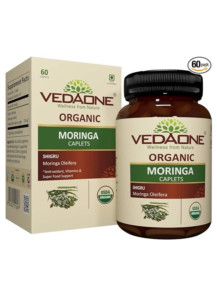 USDA Organic Moringa 750mg 60 Caplets