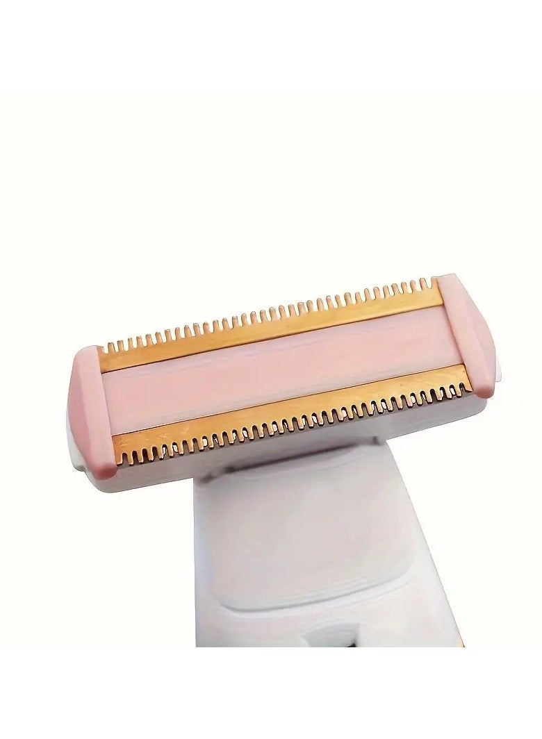 Women's Electric Epilator USB Rechargeable Hair Trimmer for Face, Hands, Legs & Underarms - Home Use Machine