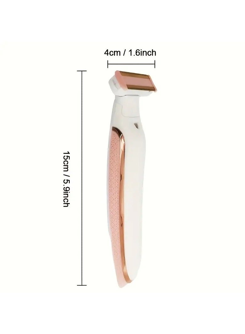 Women's Electric Epilator USB Rechargeable Hair Trimmer for Face, Hands, Legs & Underarms - Home Use Machine