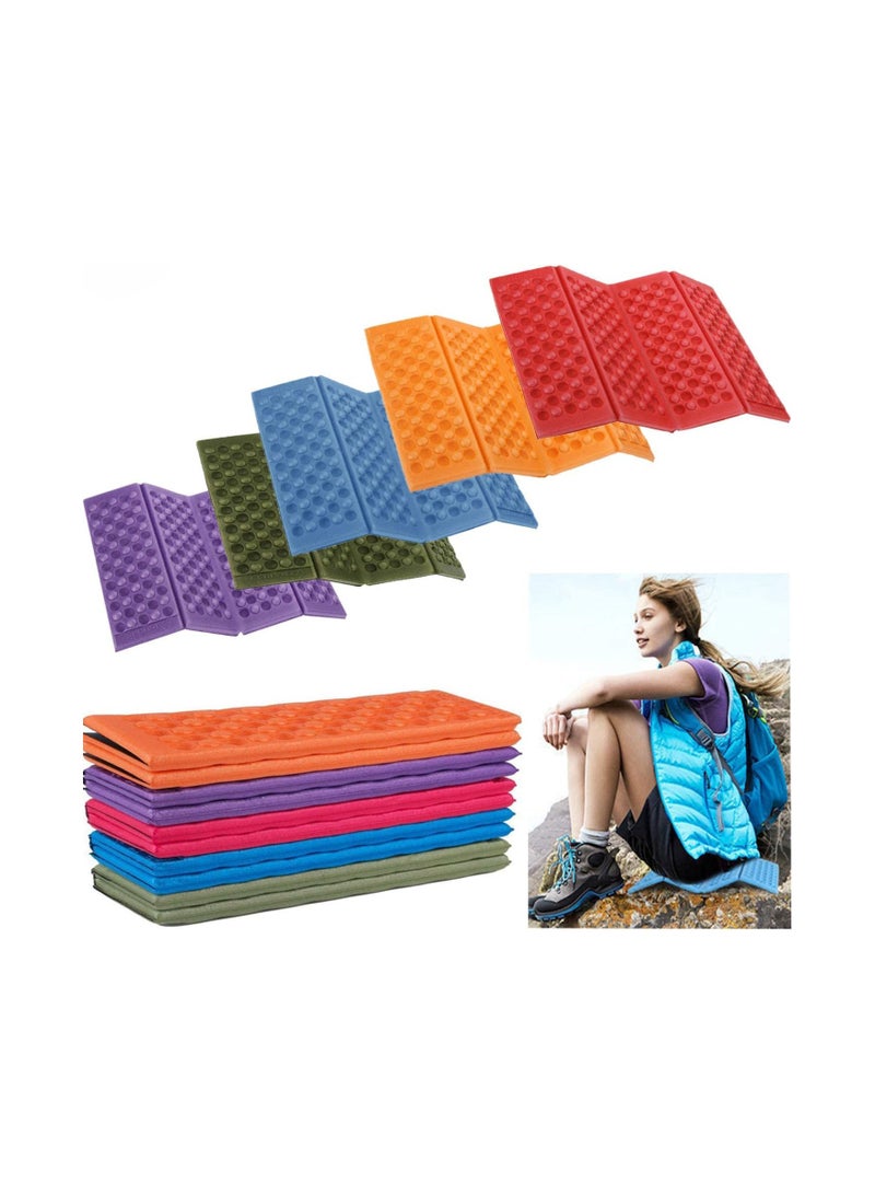 Foldable Cushion Seat, Mini Camping Foam Pad, 5Pcs Portable Lightweight Waterproof Folding Mat, Stadium Seat Pad for Camping Backpacking Stadium Outdoor Picnic, Hiking, Mountaineering Bleachers