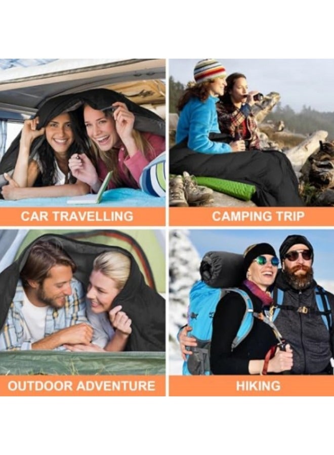 Adult Kids Camping Sleeping Bag, Lightweight Portable Sleeping Bags Backpacking Indoor and Outdoor for Hiking Traveling with Storage Bag 10-25℃ 220x150cm