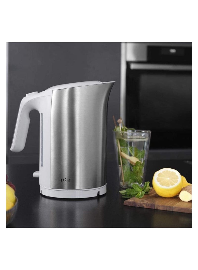 Braun 3000W Electric Kettle, White, 1.7 Liters, WK5110-WH