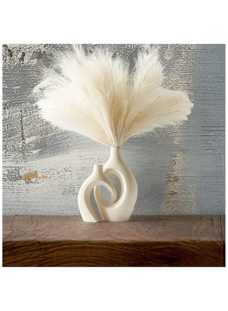 Arch Flower Vase Set - Large | Off White Vases | Modern Minimalist Flower Vase for Elegant Home Décor, Living Room Centerpiece, for Flower Arrangements| Gifting