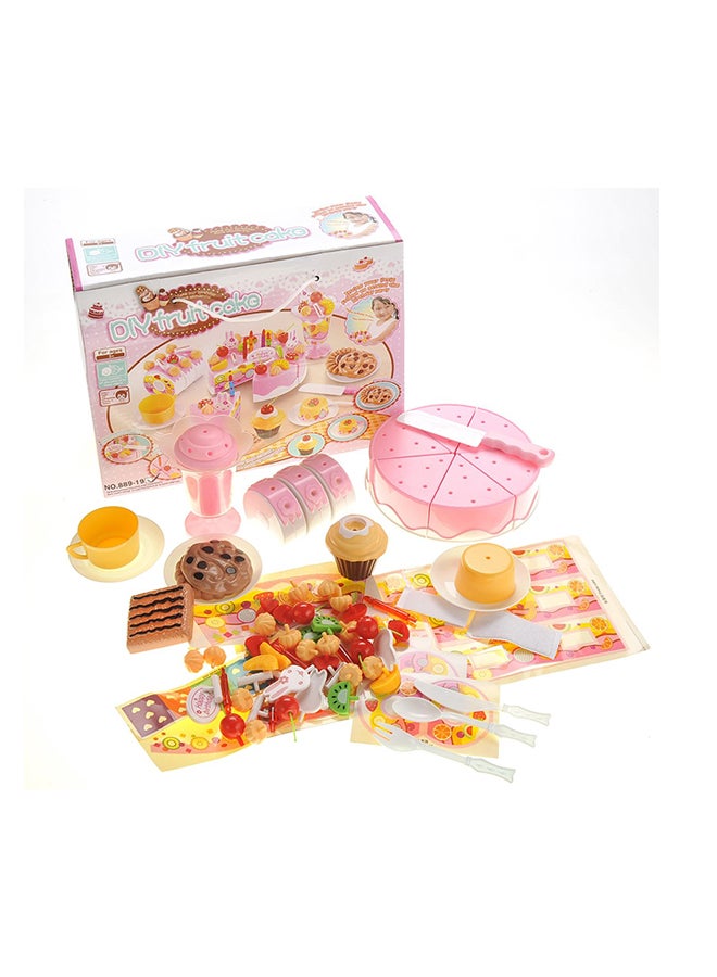 75-Piece DIY Fruit Cake Food Toy Set