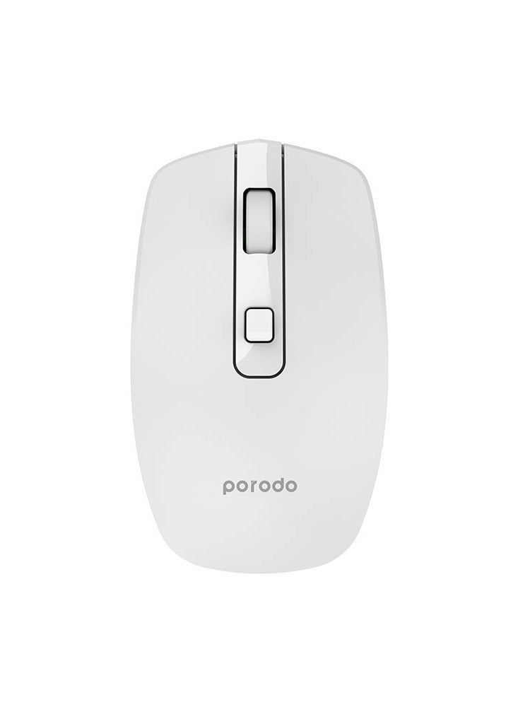 2.4G Wireless and Bluetooth Rechargeable Mouse DPI 1600 - White