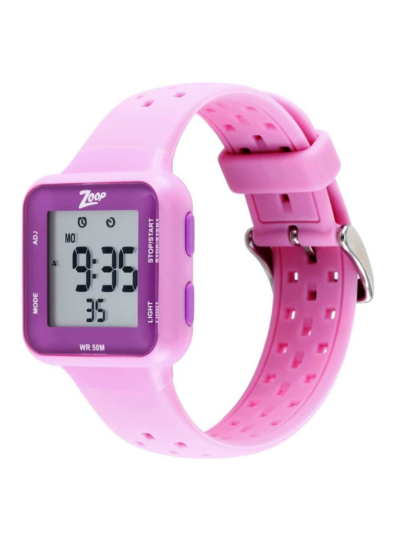 Kids Unisex Digital Round Shape Silicone Wrist Watch 16022PP02 - 40.3 Mm