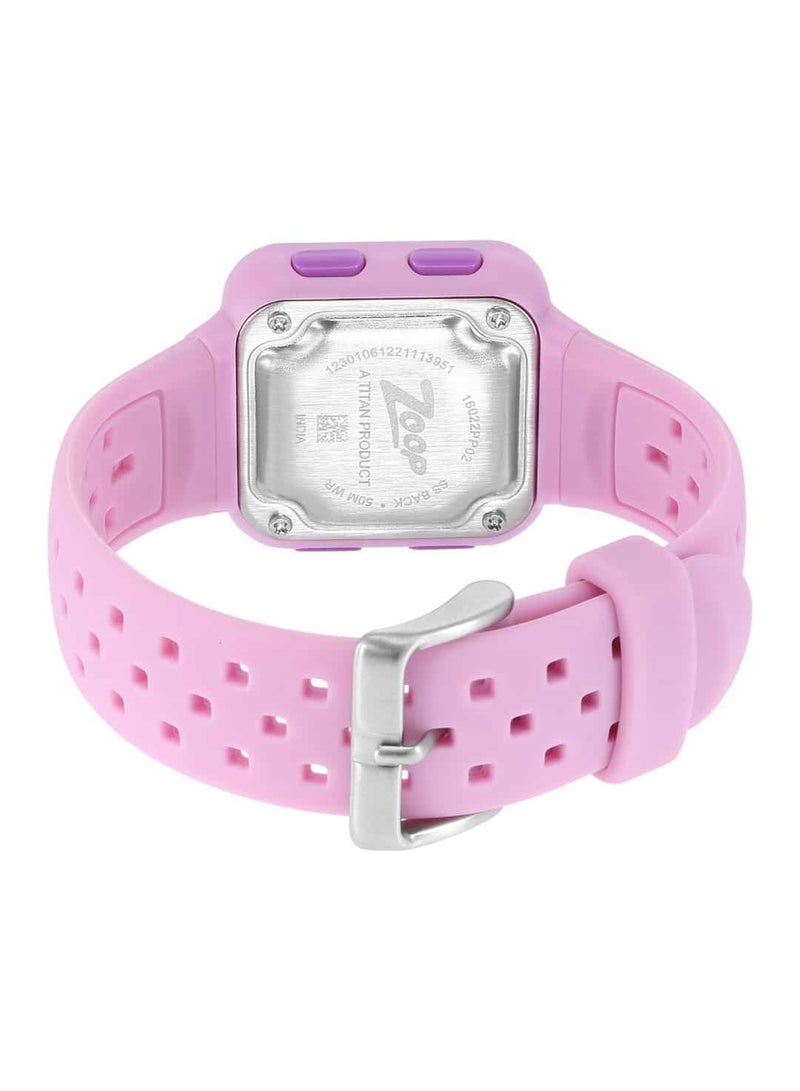 Kids Unisex Digital Round Shape Silicone Wrist Watch 16022PP02 - 40.3 Mm