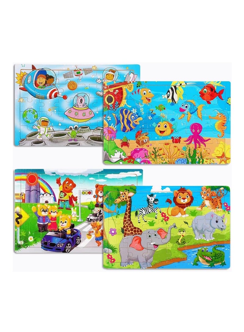 Wooden Jigsaw Puzzles for Kids Age 3-5 Year Old 30 Piece Colorful Wooden Puzzles for Toddler Children Learning Educational Puzzles Toys for Boys and Girls