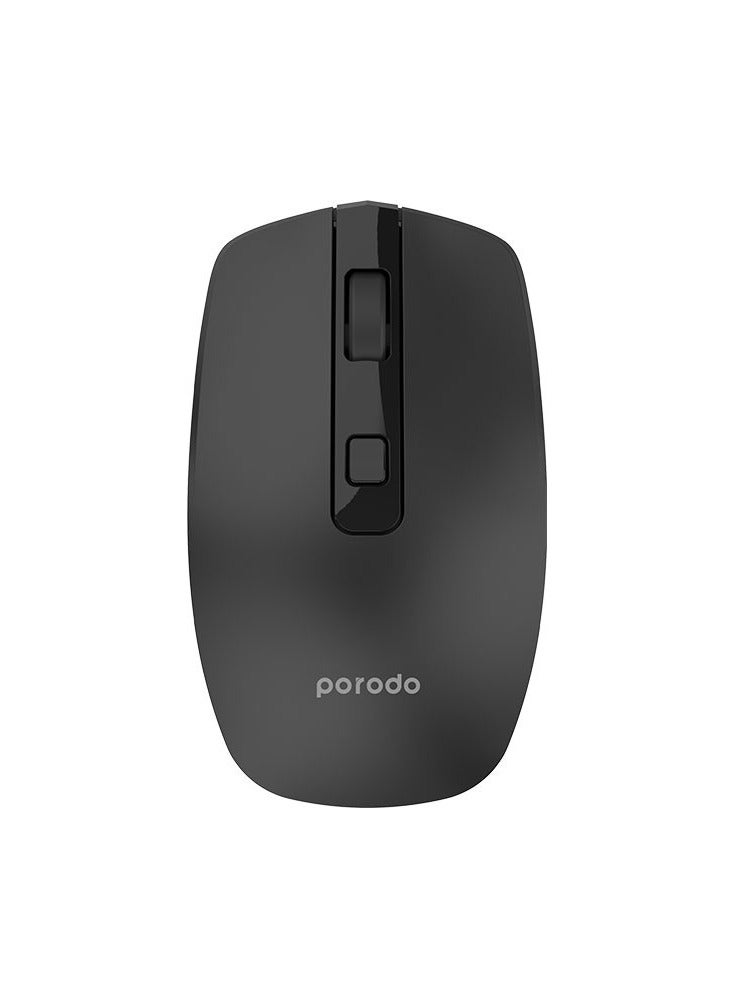 2.4G Wireless and Bluetooth Rechargeable Mouse DPI 1600 - Black