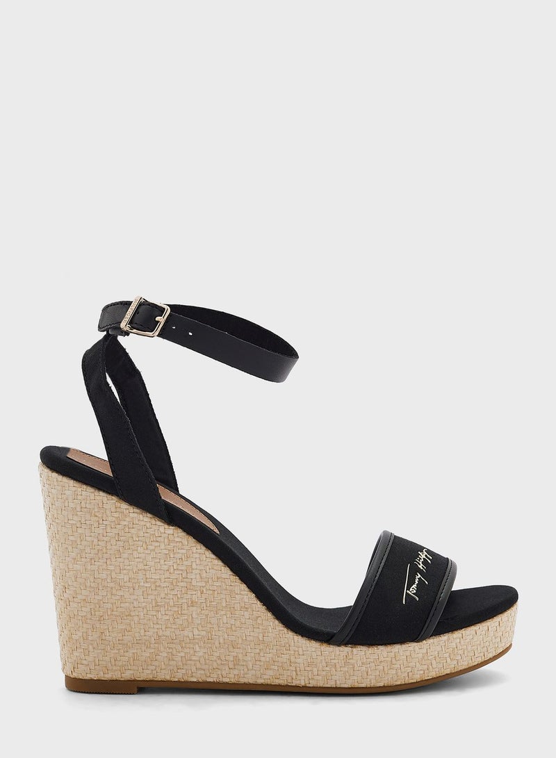 Signature Ankle Strap Wedge Sandals