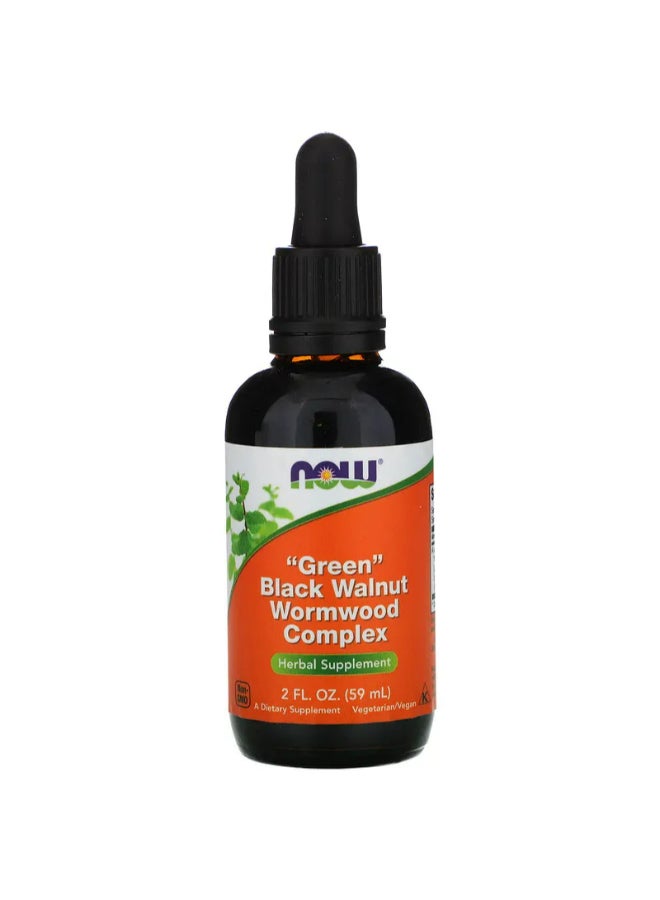 Fresh Green Black Walnut Wormwood Complex Herbal Supplement 60 Ml 2 Fl Oz (59 Ml)