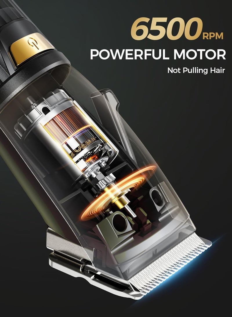 Hair Clippers for Men Professional, Cordless Clippers for Hair Cutting, Men's Hair Clippers and Trimmer Kit for Barber with LED Display 15 Guide Combs