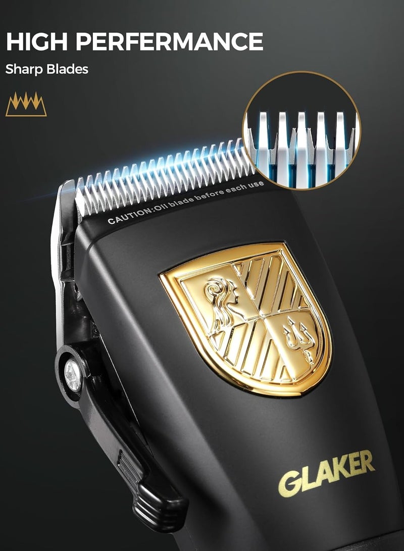 Hair Clippers for Men Professional, Cordless Clippers for Hair Cutting, Men's Hair Clippers and Trimmer Kit for Barber with LED Display 15 Guide Combs