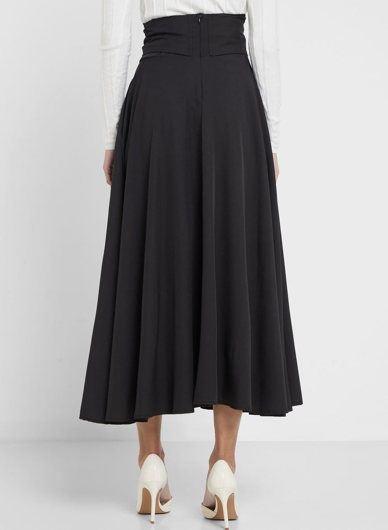 High Waist A Line Skirt