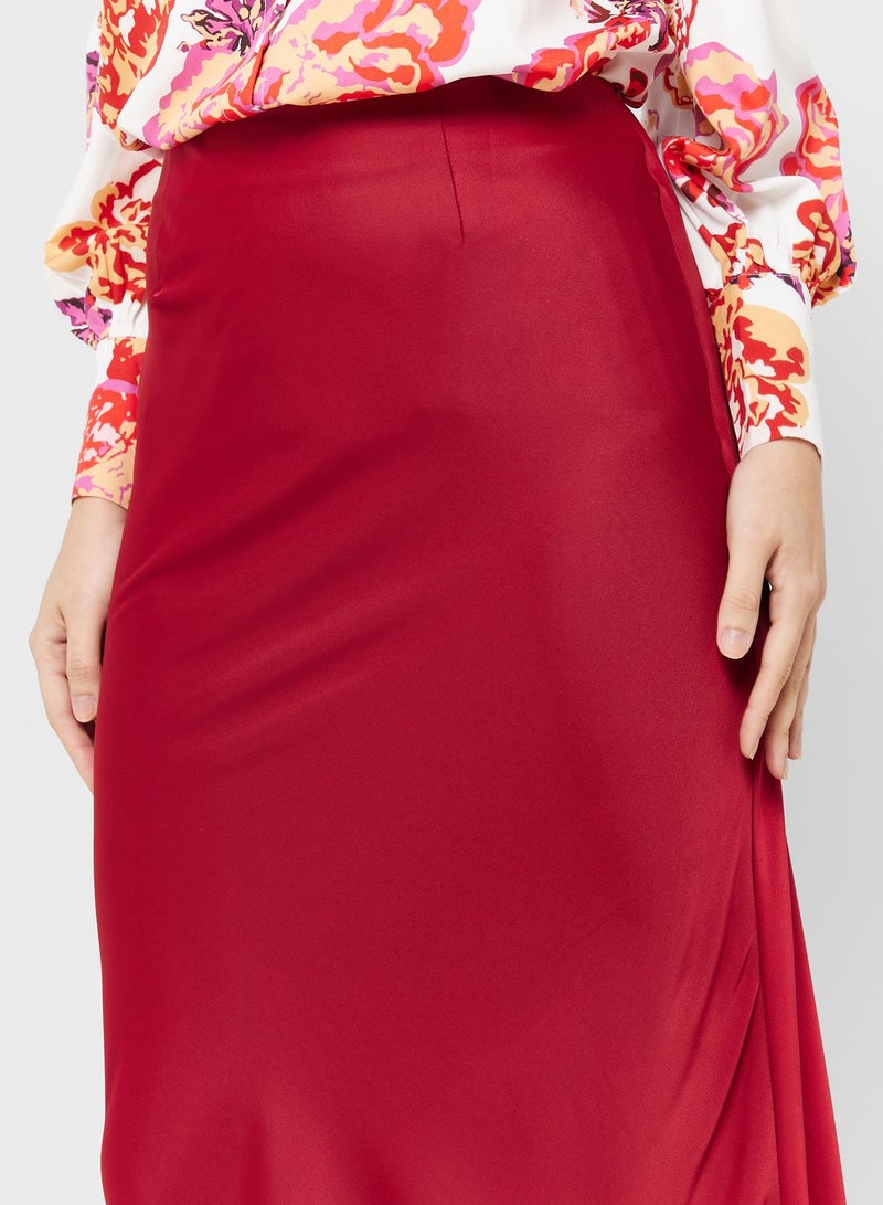 Satin Tube Skirt