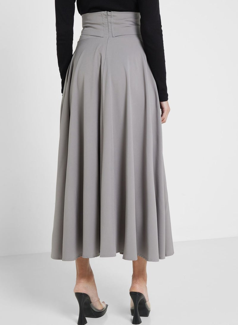 High Waist A Line Skirt