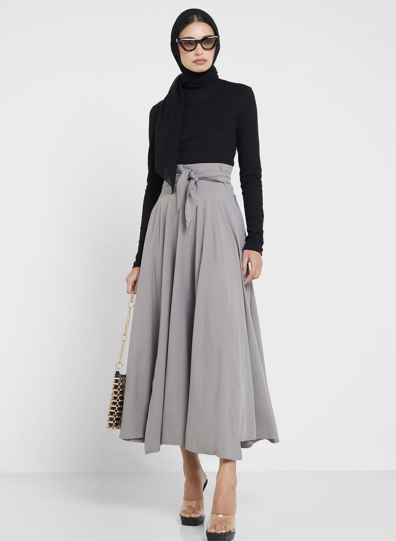 High Waist A Line Skirt