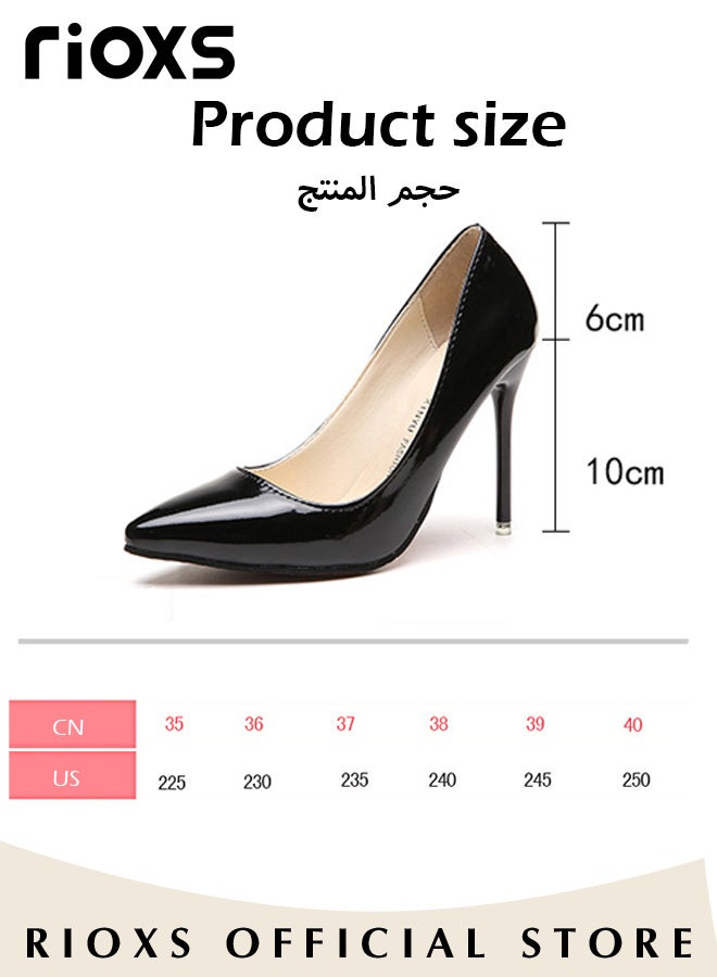 Women's Pointed Toe High Heels Solid Color Dress Pump Elaborate Stiletto Heels Pumps For Office Work Party Wedding Formal Occasions