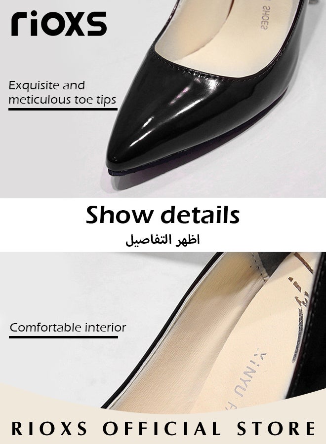 Women's Pointed Toe High Heels Solid Color Dress Pump Elaborate Stiletto Heels Pumps For Office Work Party Wedding Formal Occasions