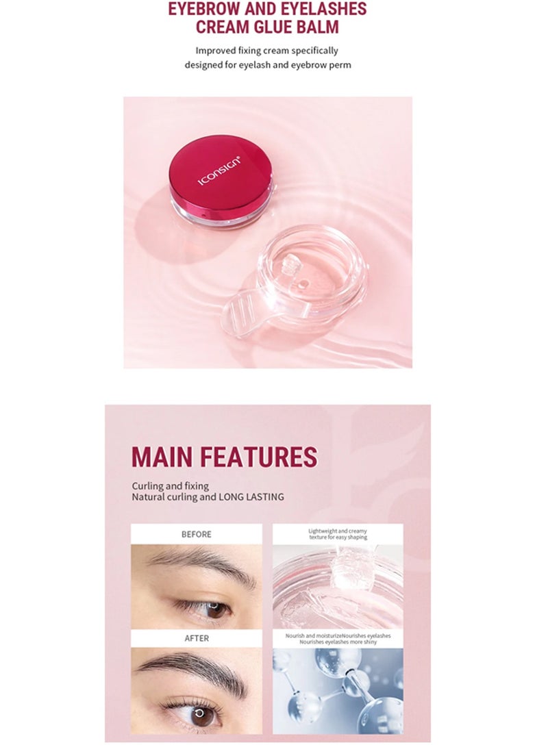 Iconsign 2 in 1 Eyelash and Eyebrow Lifting Permint Kit with all Necessary Tools and Nourish Lotion