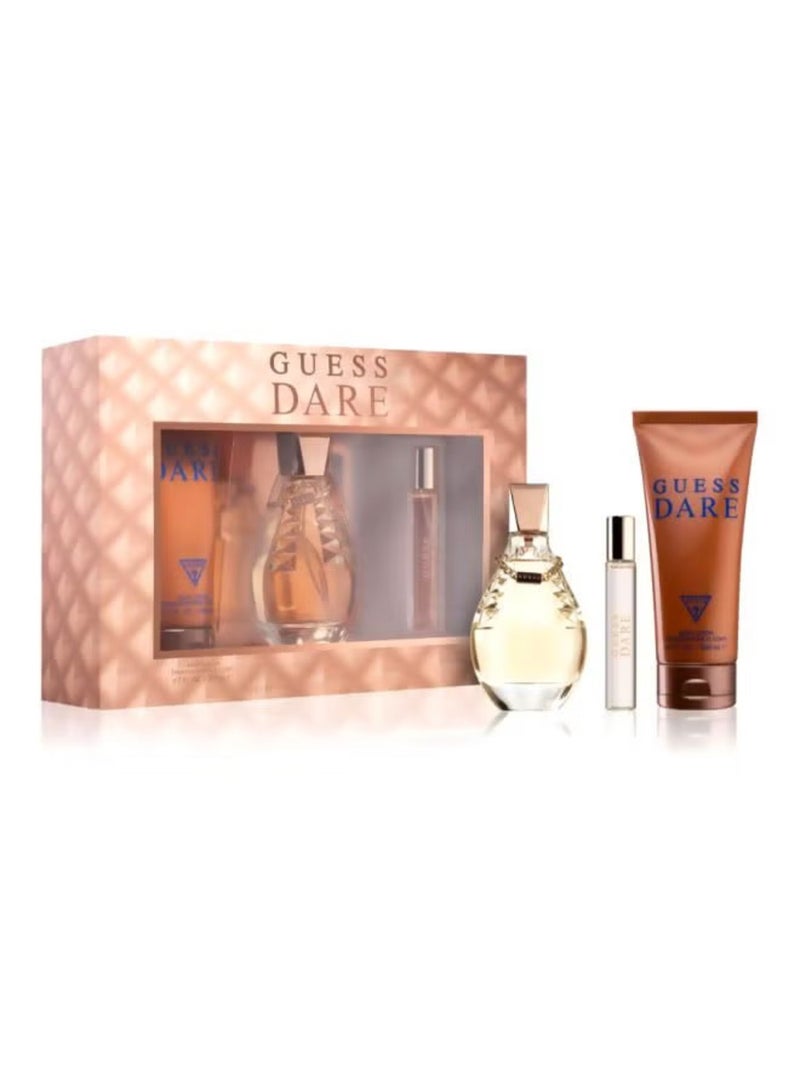 Guess Dare EDT L 100Ml +Body Lotion 200Ml+Mini 15Ml Set