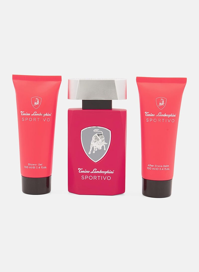 Tonino Lamborghini Sportivo M EDT 125 Ml+Shower Gel 100 Ml+After Shave 100 Ml Set