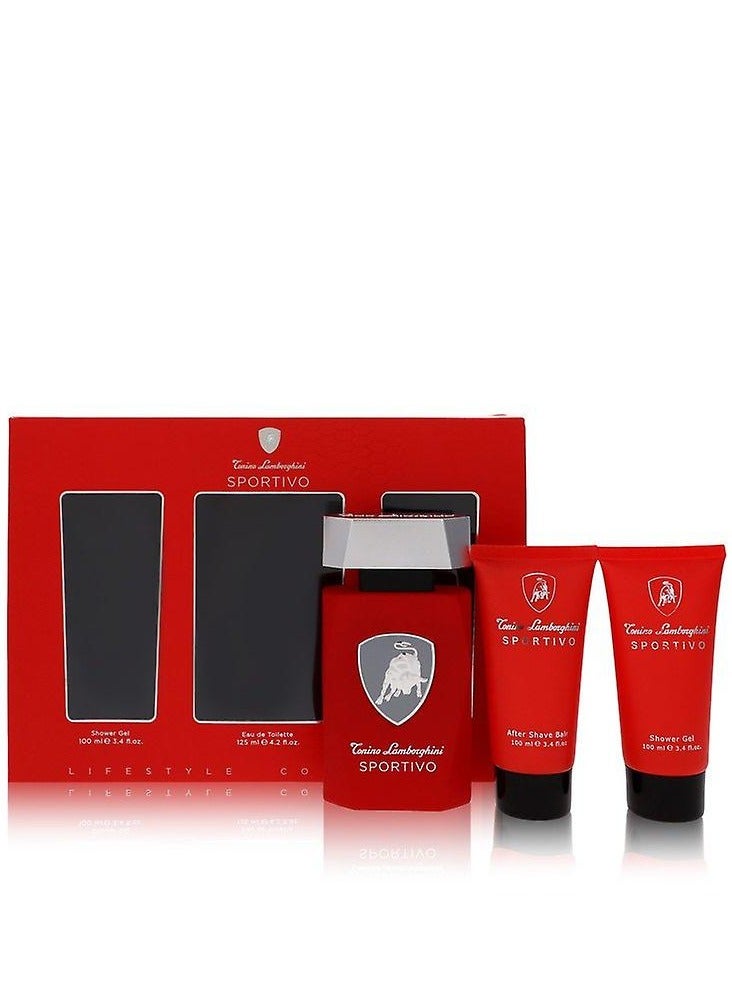 Tonino Lamborghini Sportivo M EDT 125 Ml+Shower Gel 100 Ml+After Shave 100 Ml Set