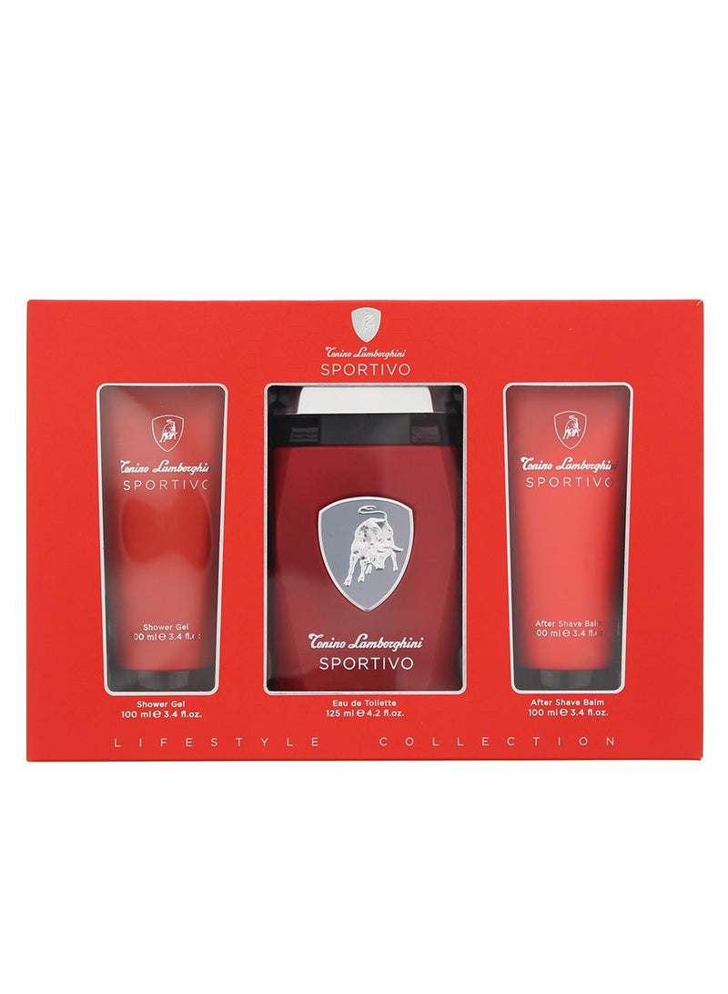 Tonino Lamborghini Sportivo M EDT 125 Ml+Shower Gel 100 Ml+After Shave 100 Ml Set