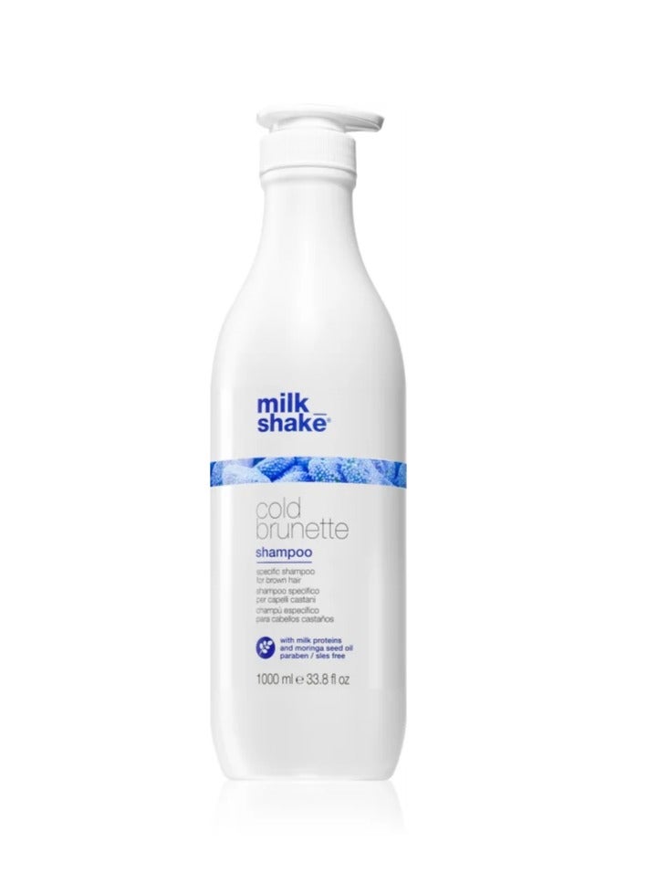 milk_shake cold brunette shampoo 1000ml with proteins and moringa seed oil