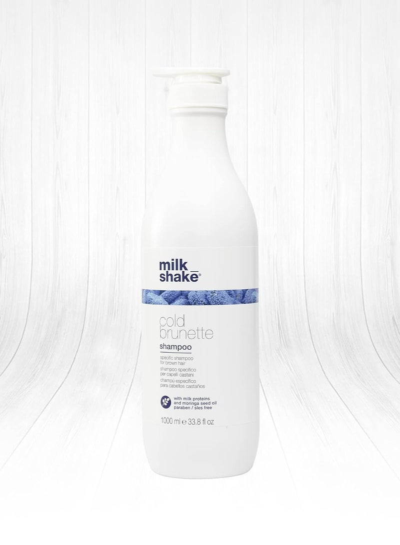 milk_shake cold brunette shampoo 1000ml with proteins and moringa seed oil