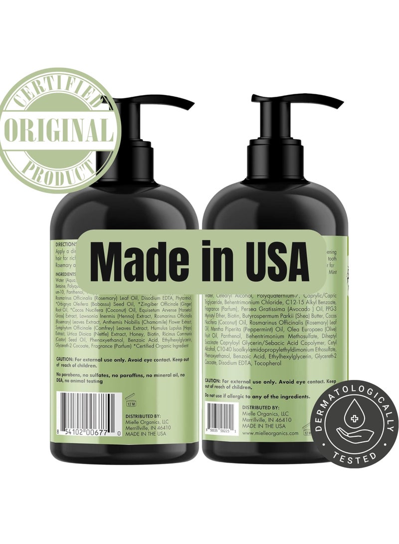 Organics Rosemary Mint Strengthening Set - Shampoo And Conditioner - Infused With Biotin, Cleanses And Helps Strengthen Weak And Brittle Hair 710ml