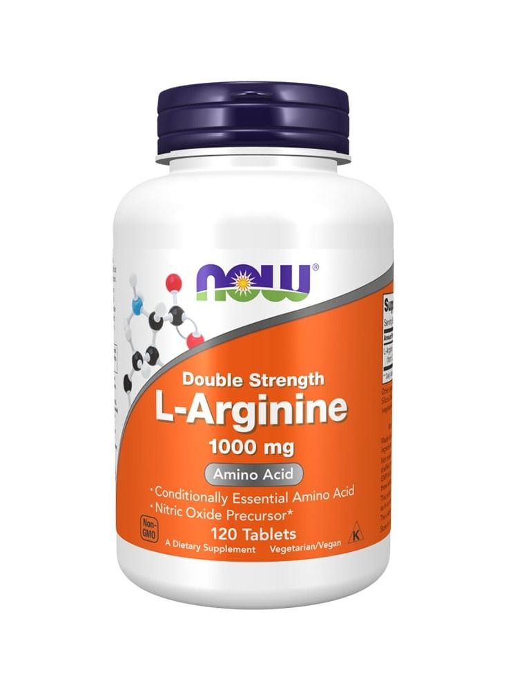 Now L-Arginine Double Strength, 120 Tablets, 1000 mg