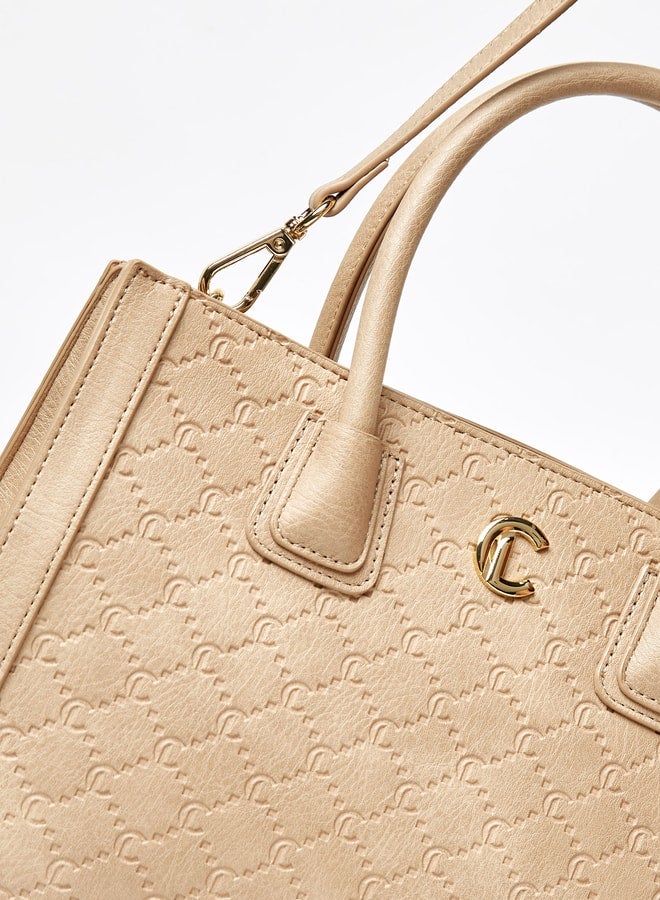 Women's Monogram Embossed Tote Bag