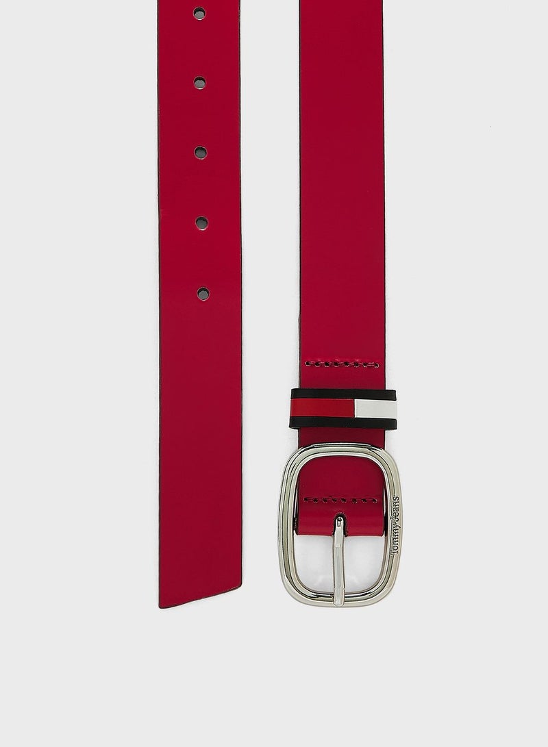 Oval Buckle Allocated Hole Belt