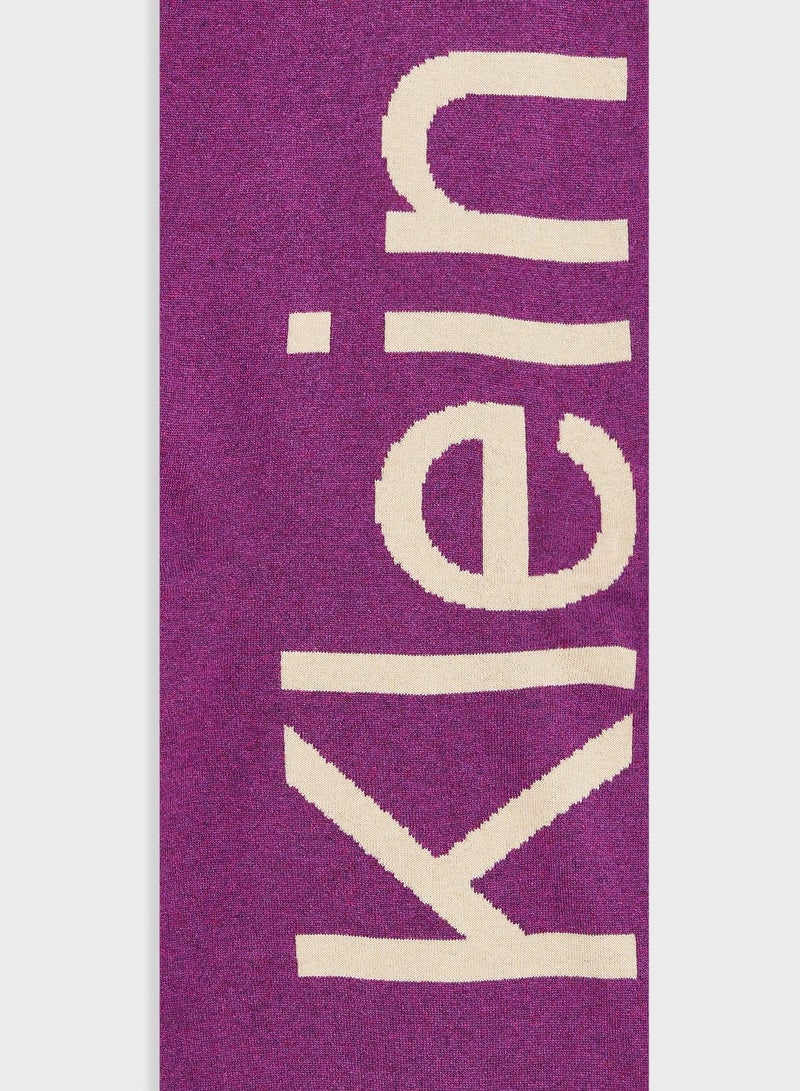 Logo Detailed Scarf