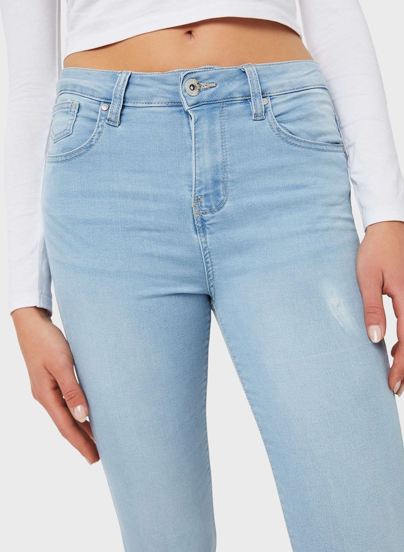 High Waist Denim Jeggings