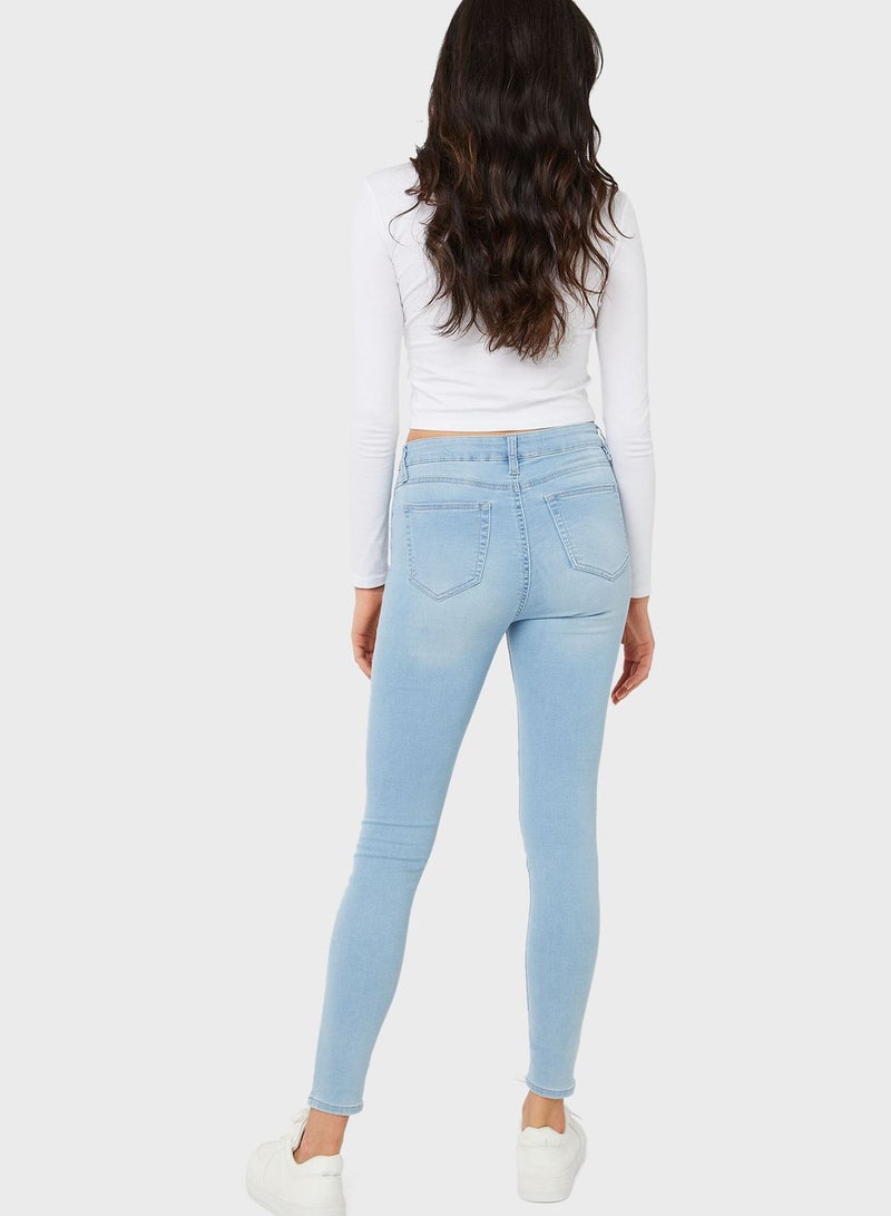 High Waist Denim Jeggings