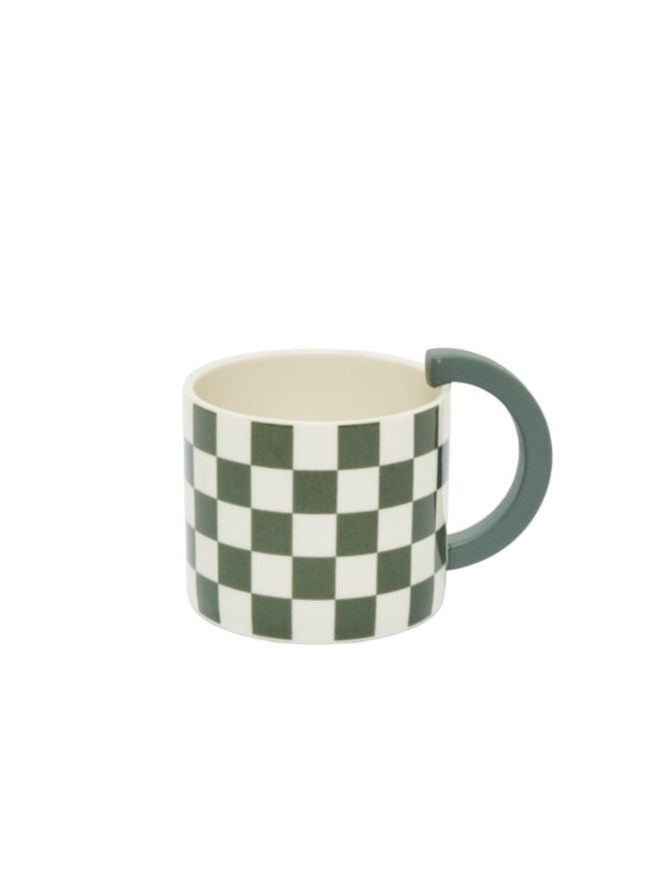 Grey Racer Check Mug